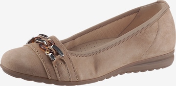 GABOR Ballet Flats in Beige: front