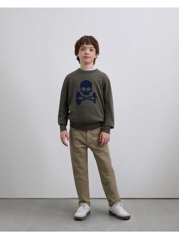 Scalpers Sweater 'Skull Intarsia' in Green: front