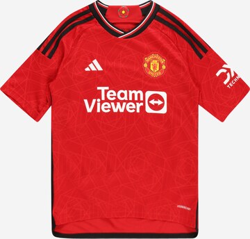 T-Shirt fonctionnel 'Manchester United 23/24 Home' ADIDAS PERFORMANCE en rouge : devant