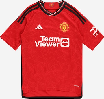 T-Shirt fonctionnel 'Manchester United 23/24 Home' ADIDAS PERFORMANCE en rouge : devant