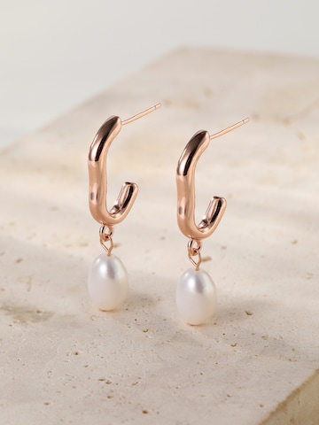 Orecchini 'Chunky Pearl' di Hey Happiness in oro