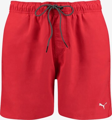 PUMA Regular Zwemshorts in Rood: voorkant