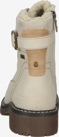 TOM TAILOR Schnürstiefelette in Beige