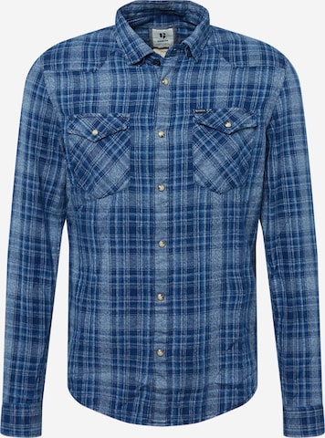 GARCIA Regular fit Button Up Shirt in Blue: front