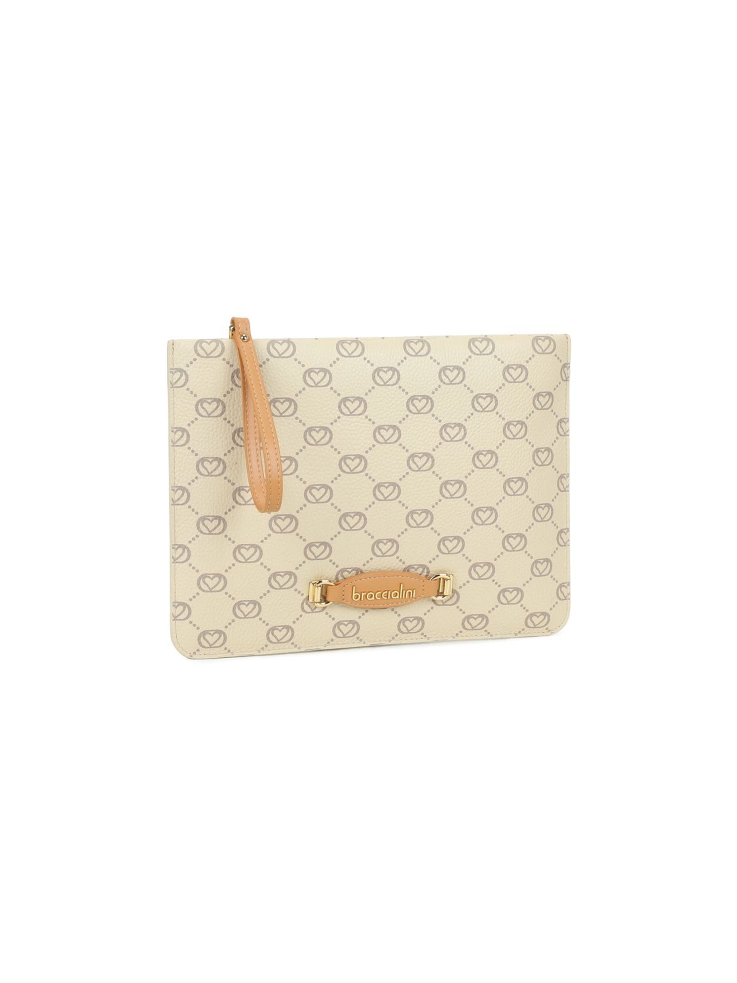 Borsa a sacco 'Monogram' di Braccialini in beige