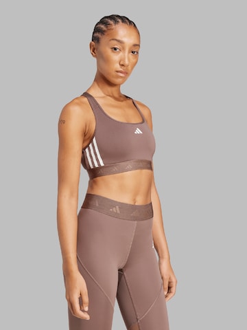 ADIDAS PERFORMANCE Μπουστάκι Αθλητικό σουτιέν 'PWR MS HYGLM' σε καφέ
