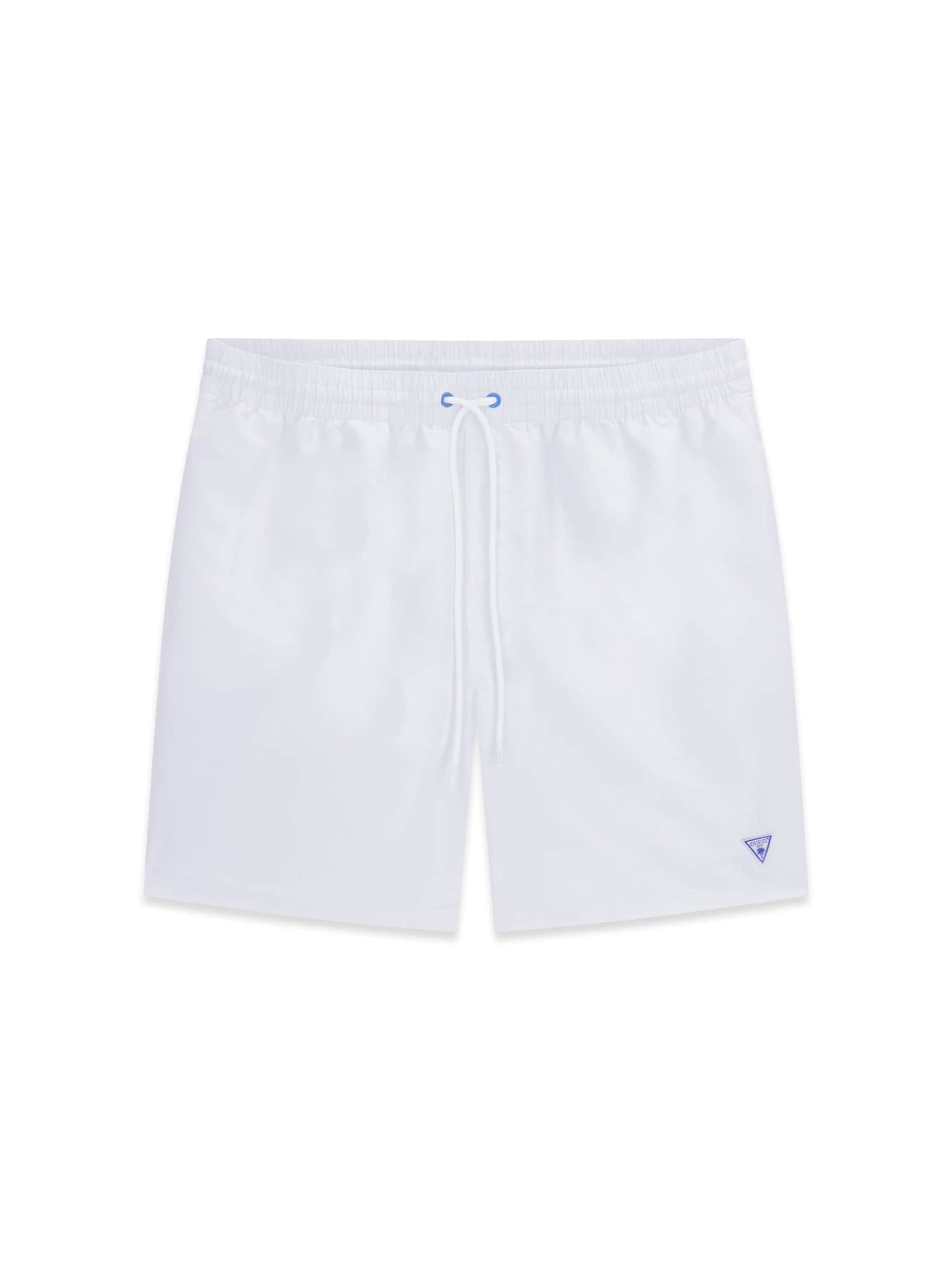 GUESS Board Shorts in White: front
