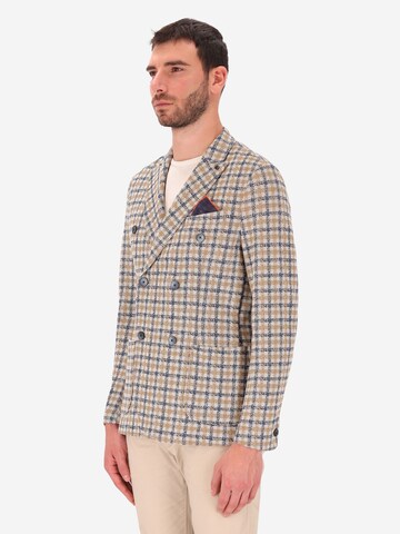 Distretto12 - Ajuste estrecho Chaqueta saco 'Devon' en blanco