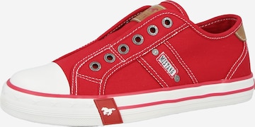 MUSTANG Slip-on obuv - Červená: predná strana