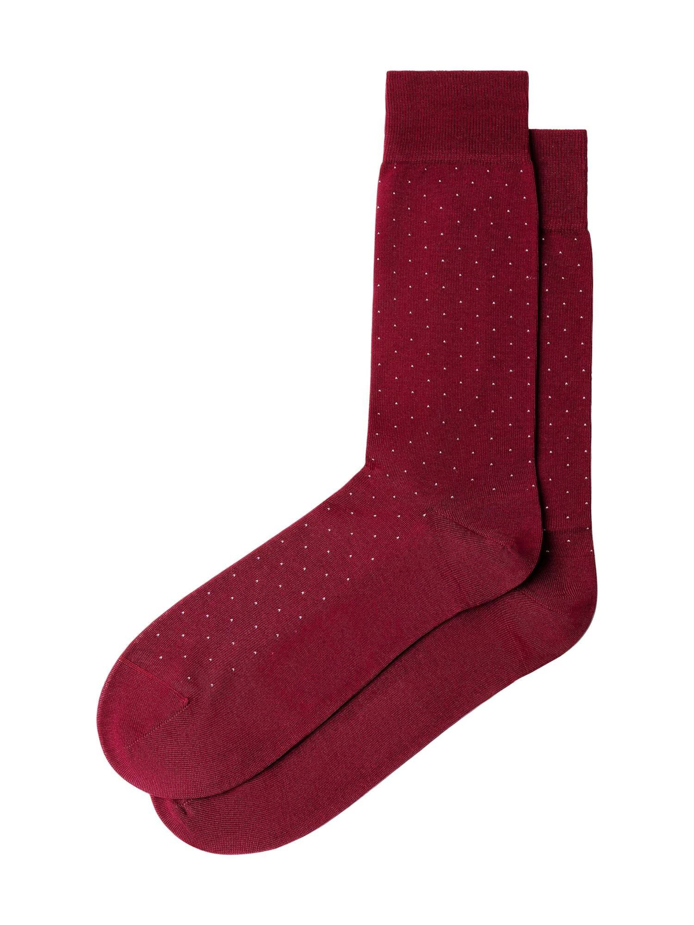 Chaussettes ' POLKA DOT  ' Hackett London en rouge : devant