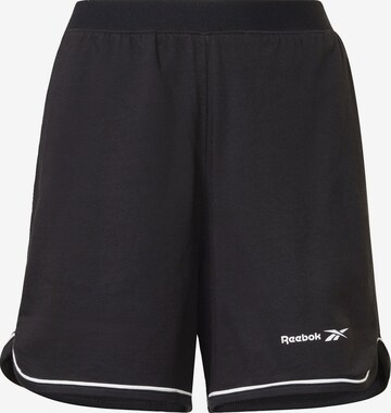 Regular Pantaloni sport de la Reebok pe negru: față