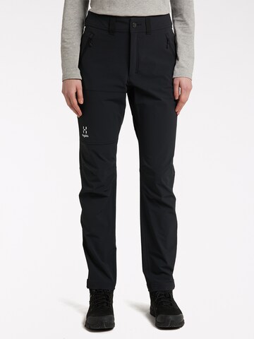 Haglöfs Regular Outdoor Pants 'Morän' in Black: front