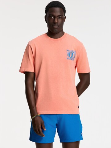 Tricou 'Finn Paradise Block' de la Shiwi pe portocaliu: față