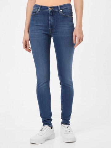 7 for all mankind Skinny Jeans in Blue: front