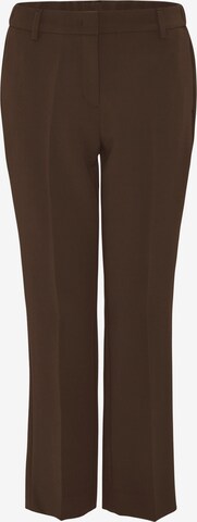 OPUS Regular Pleated Pants 'Miriki' in Brown: front