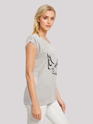 F4NT4STIC Shirt 'Dinosaurier Sinoceratops Skull' in Grijs
