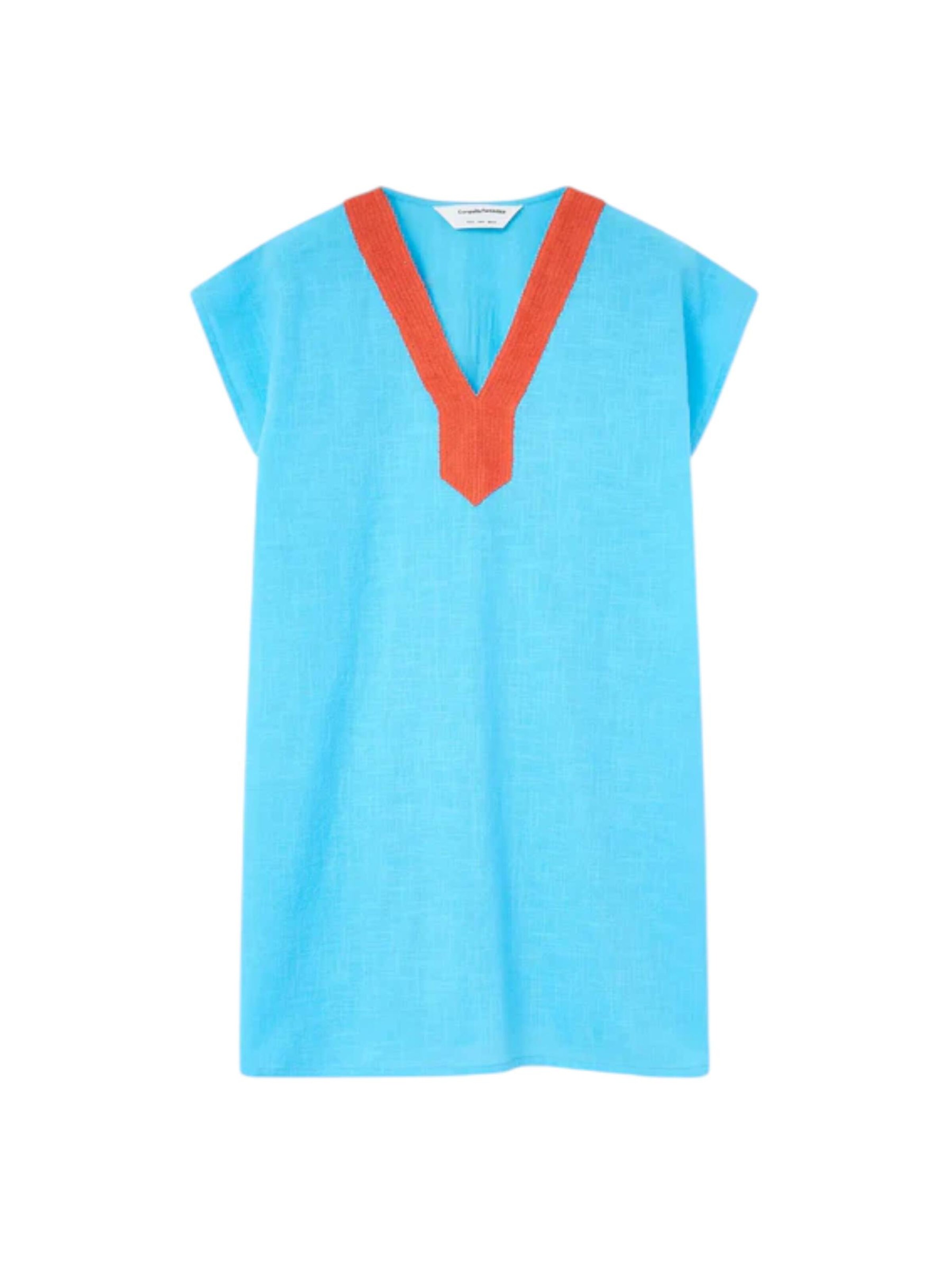 Compania Fantastica - Vestido de verano en azul: frente