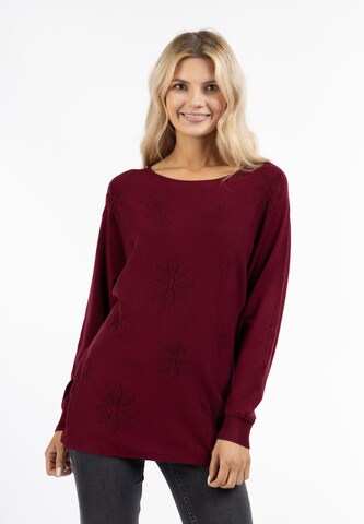 Pullover di Usha in rosso: frontale