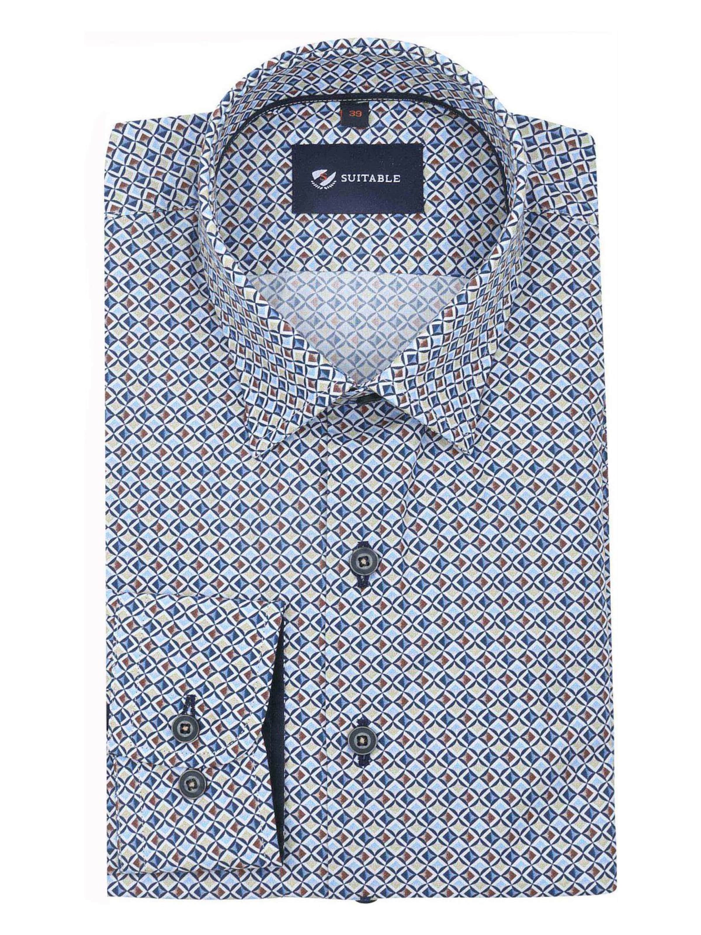 Suitable Slim fit Overhemd in Gemengde kleuren: voorkant