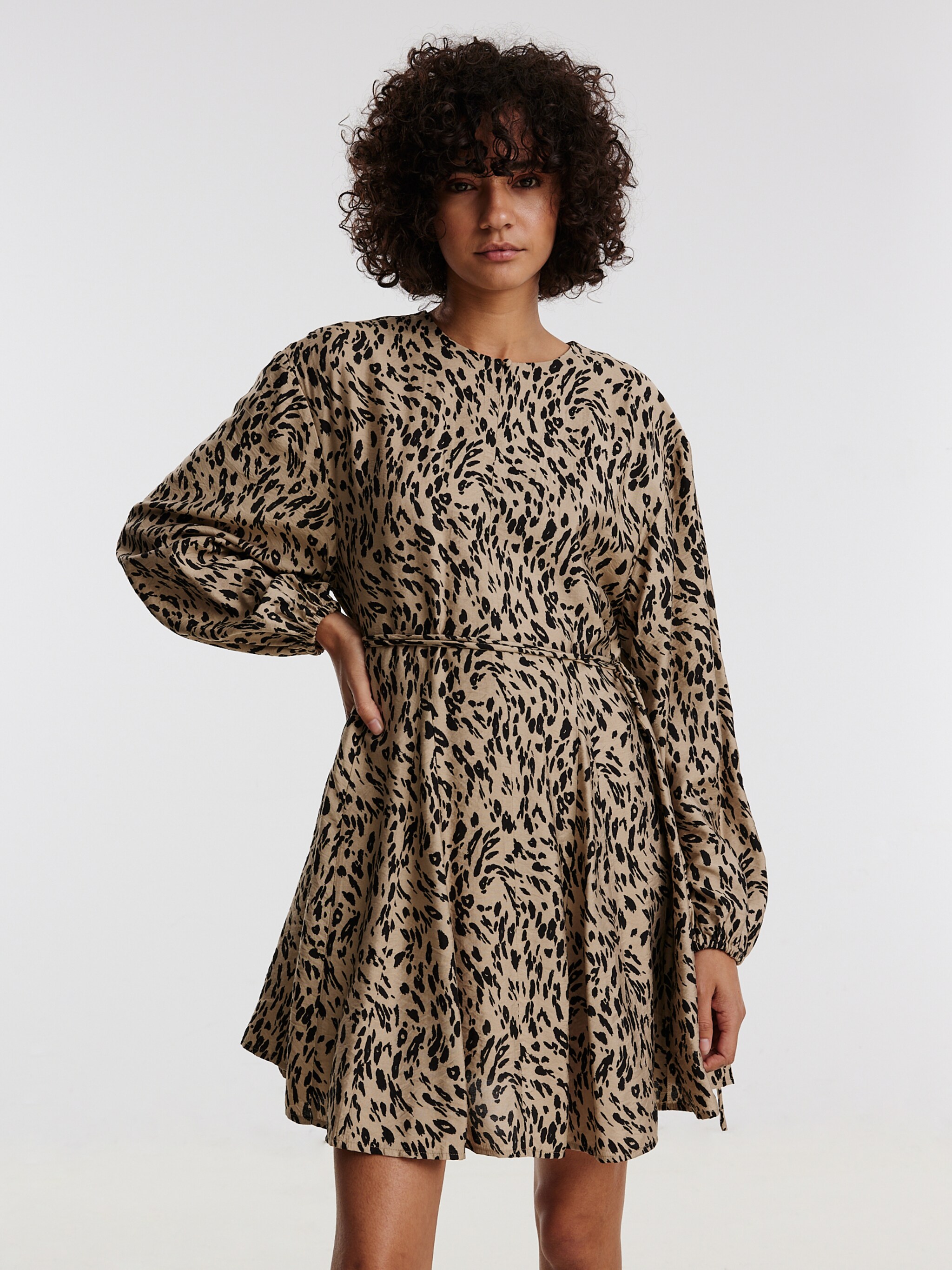 EDITED Producten Jurk 'Jeanette' Bruin