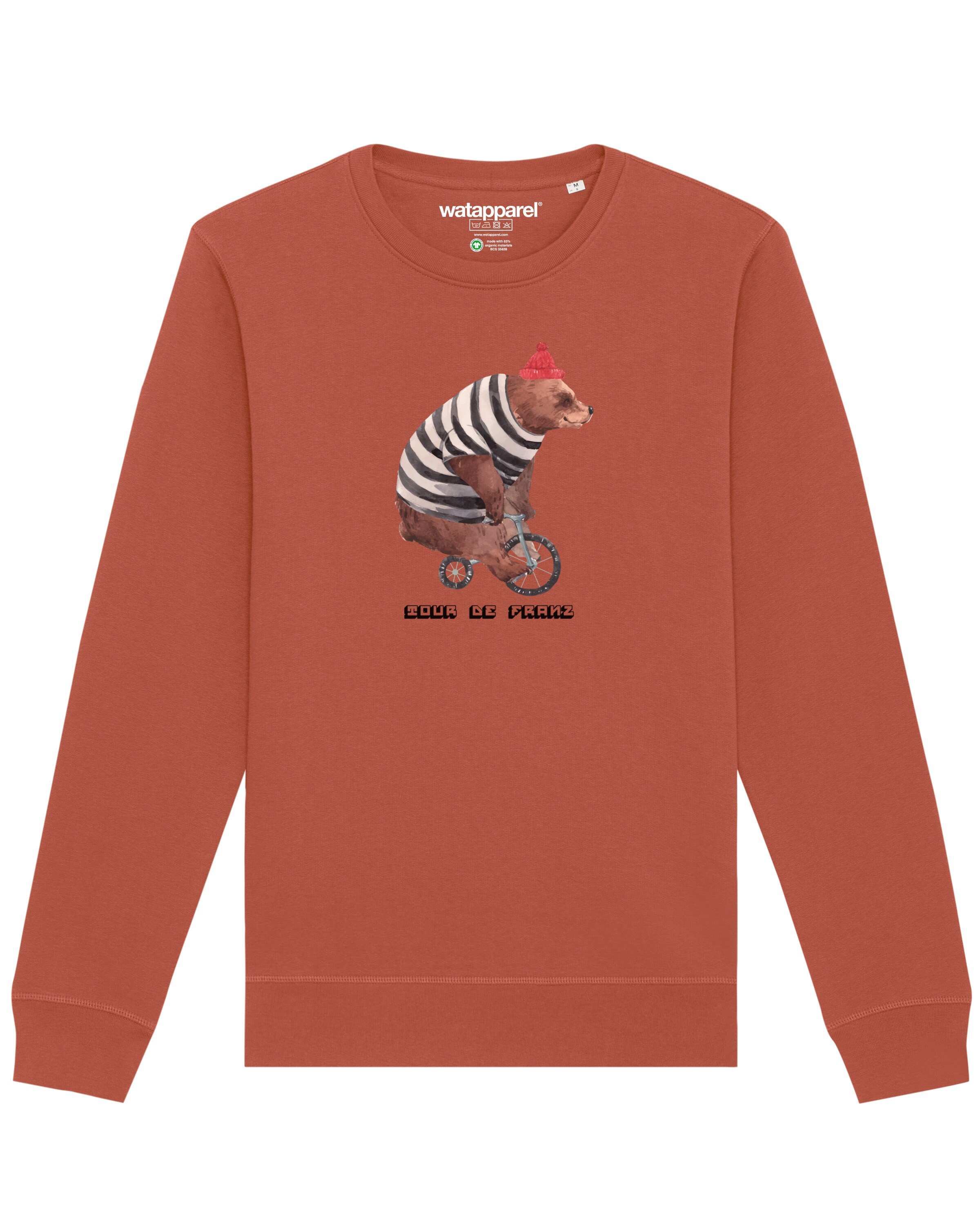 Sweat-shirt 'Tour de Franz' Watapparel en marron : devant