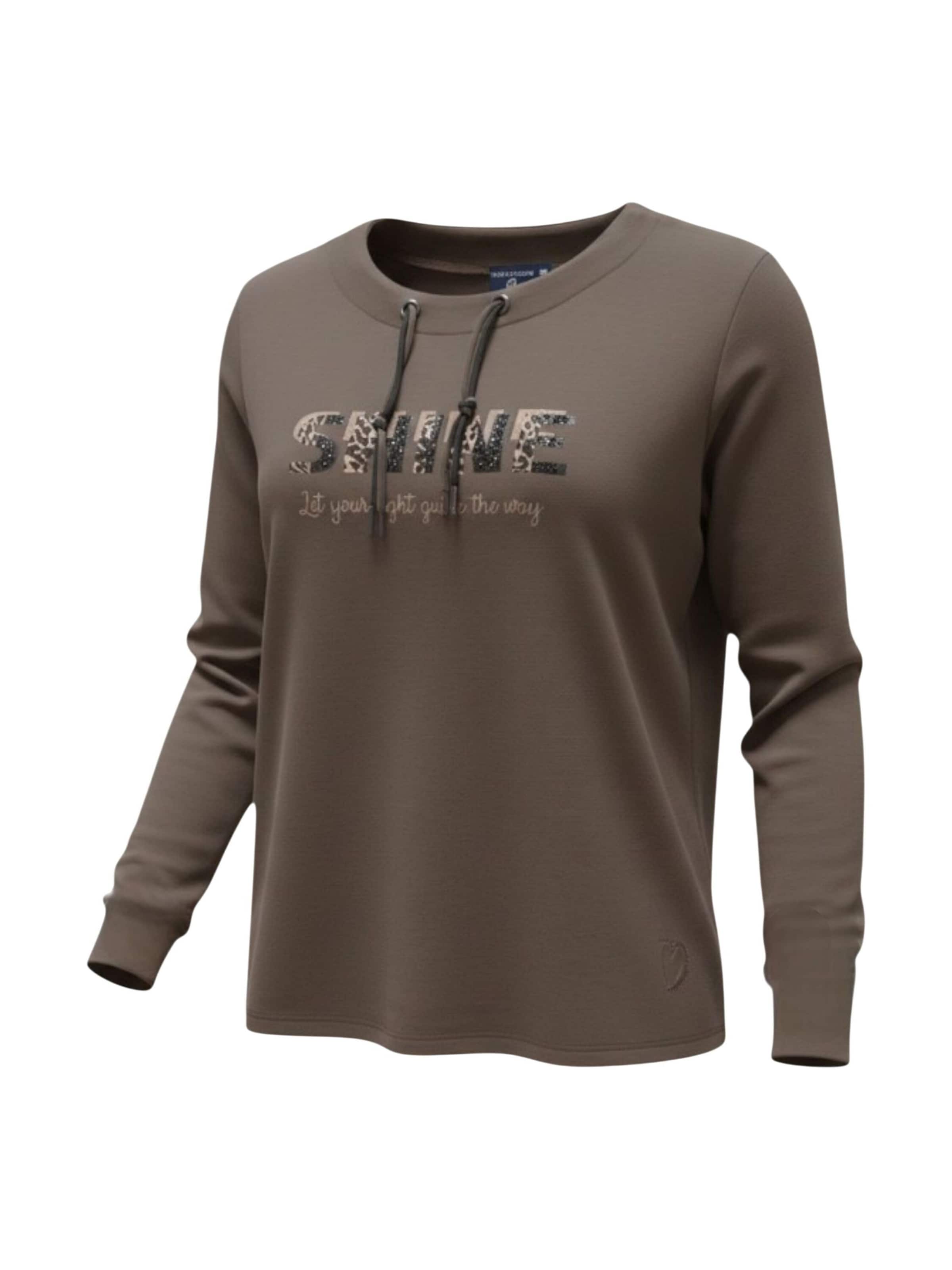 Sweat-shirt 'Shine' Navigazione en marron : devant