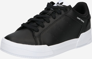 ADIDAS ORIGINALS حذاء رياضي بلا رقبة 'Court Tourino' بـ أسود: الأمام