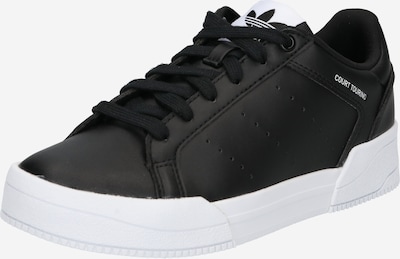 ADIDAS ORIGINALS Låg sneaker 'Court Tourino' i svart / vit, Produktvy