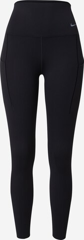 NIKE Skinny Workout Pants 'Universa' in Black: front