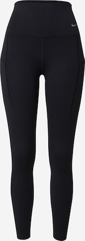 NIKE Skinny Workout Pants 'Universa' in Black: front