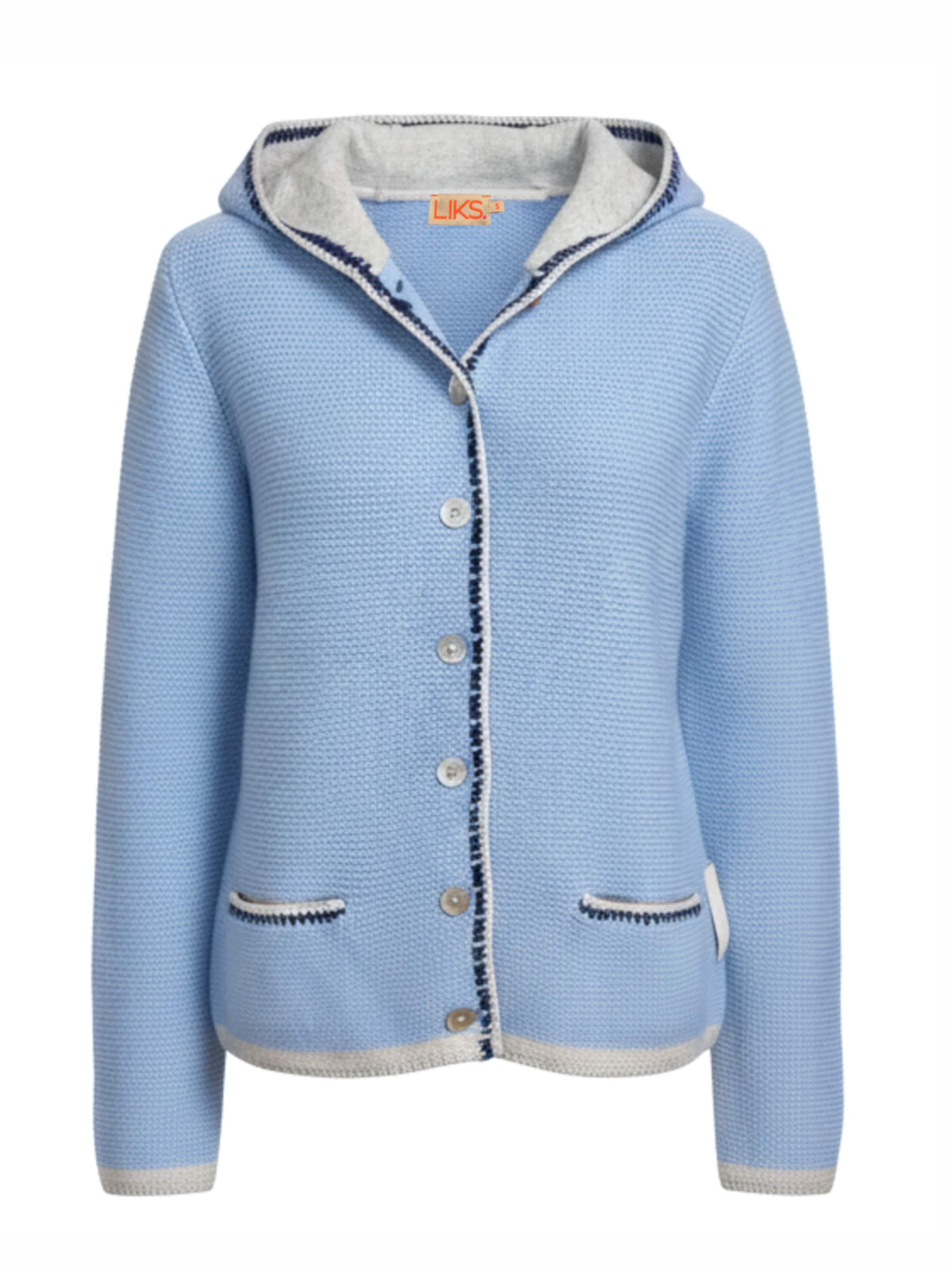 LIKS. Munich Strickjacke‌‌‌‌‌ in Blau: Vorderseite