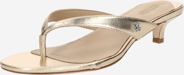 Tongs 'FRANCESA' Lauren Ralph Lauren en or : devant