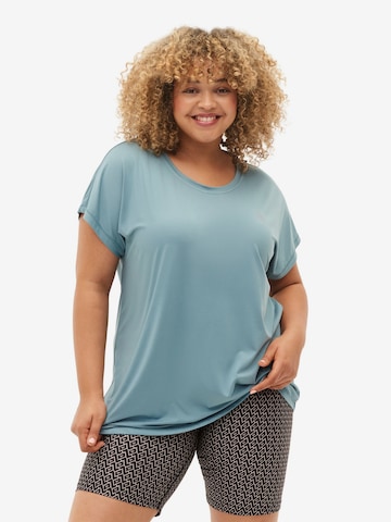 Active by Zizzi Shirt in Blue: front