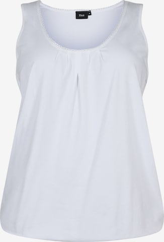 Zizzi Top 'Polly' in White: front