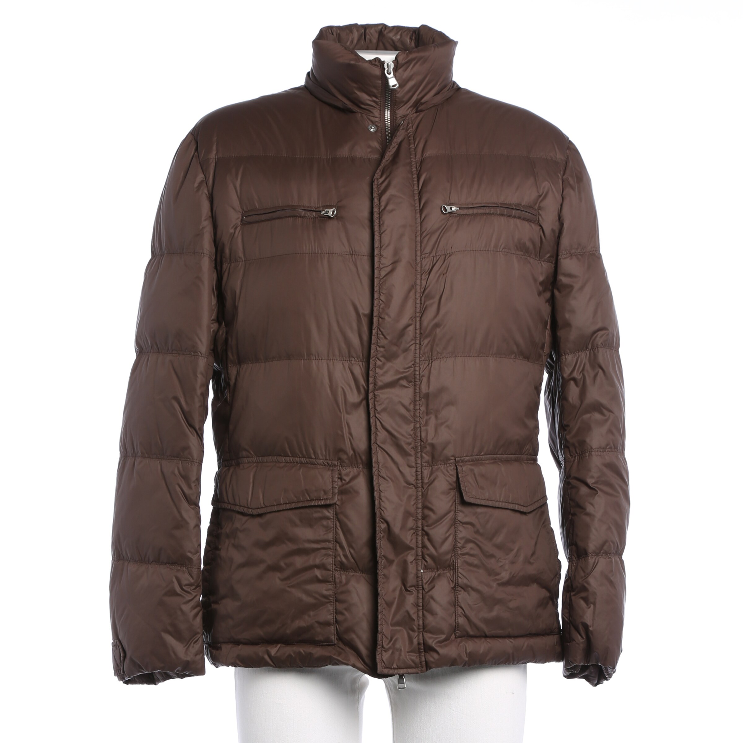 Brunello Cucinelli Jacket & Coat in XL in Brown: front