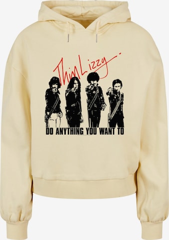 Merchcode Sweatshirt 'Thin Lizzy - Do Anything' in Geel: voorkant