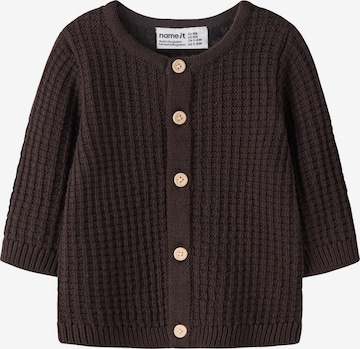 Cardigan NAME IT en marron : devant