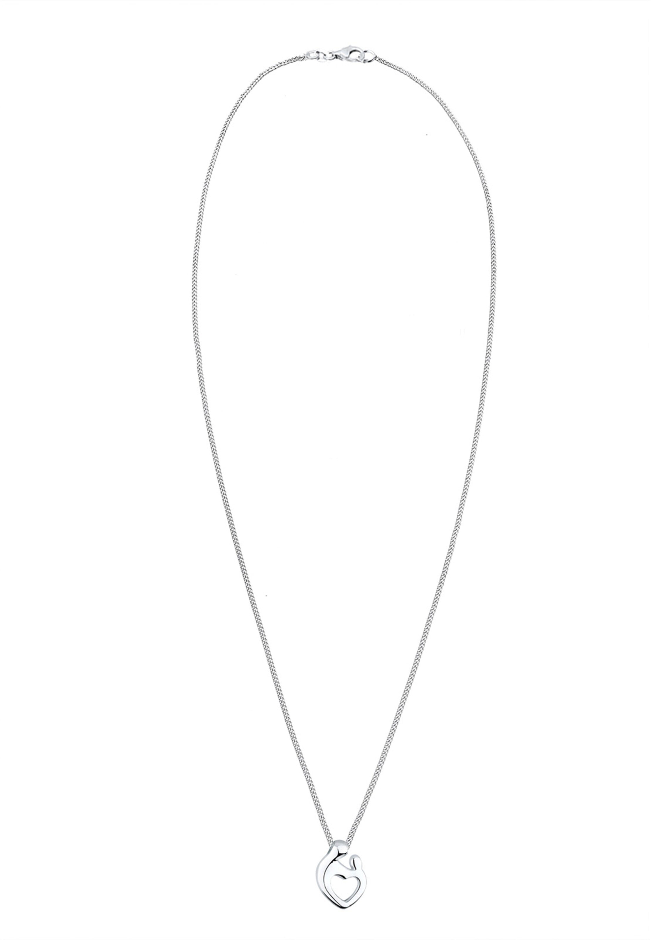sudrabs ELLI Ķēdīte 'Herz': no priekšpuses