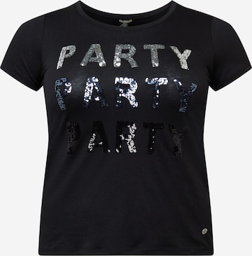 Key Largo Shirt 'PARTY' in Black: front