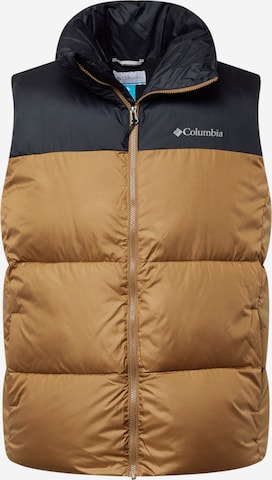 Gilet de sport 'Puffect II' COLUMBIA en marron : devant