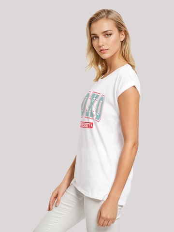 T-shirt 'XOXO University Valentinstag' F4NT4STIC en blanc