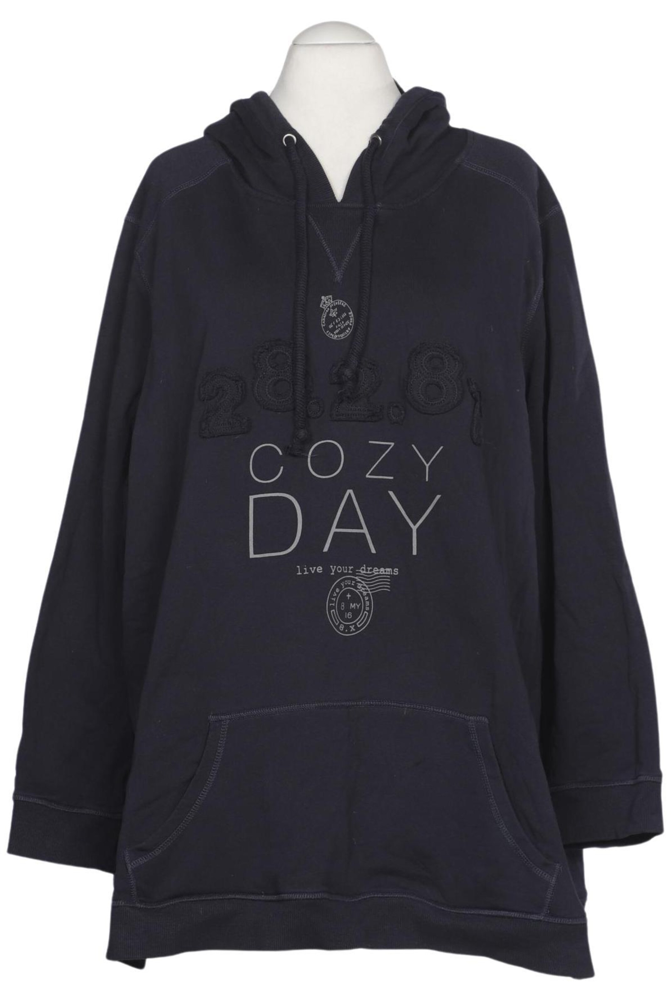 Ulla Popken Kapuzenpullover 9XL in Blau: Vorderseite