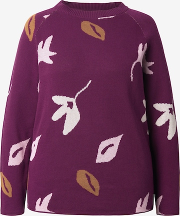 Ulla Popken Sweater in Purple: front