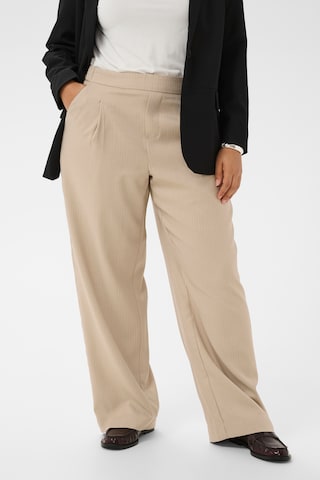 Regular Pantalon à pince 'KCKiren' KAFFE CURVE en beige : devant