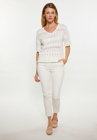 Pull-over Usha en blanc