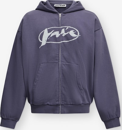 WEEKDAY Veste de survêtement en XS en mûre / blanc cassé, Vue avec produit