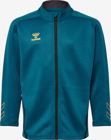 Hummel Athletic Zip-Up Hoodie in Blue: front