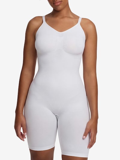 cfab (formerly creamy fabrics) Shapingbody 'Bodysuit Sculpting Shapewear mit Shorts' in XS in de kleur Wit, Productweergave