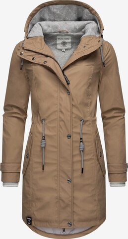 Manteau fonctionnel 'L60042' Peak Time en beige : devant