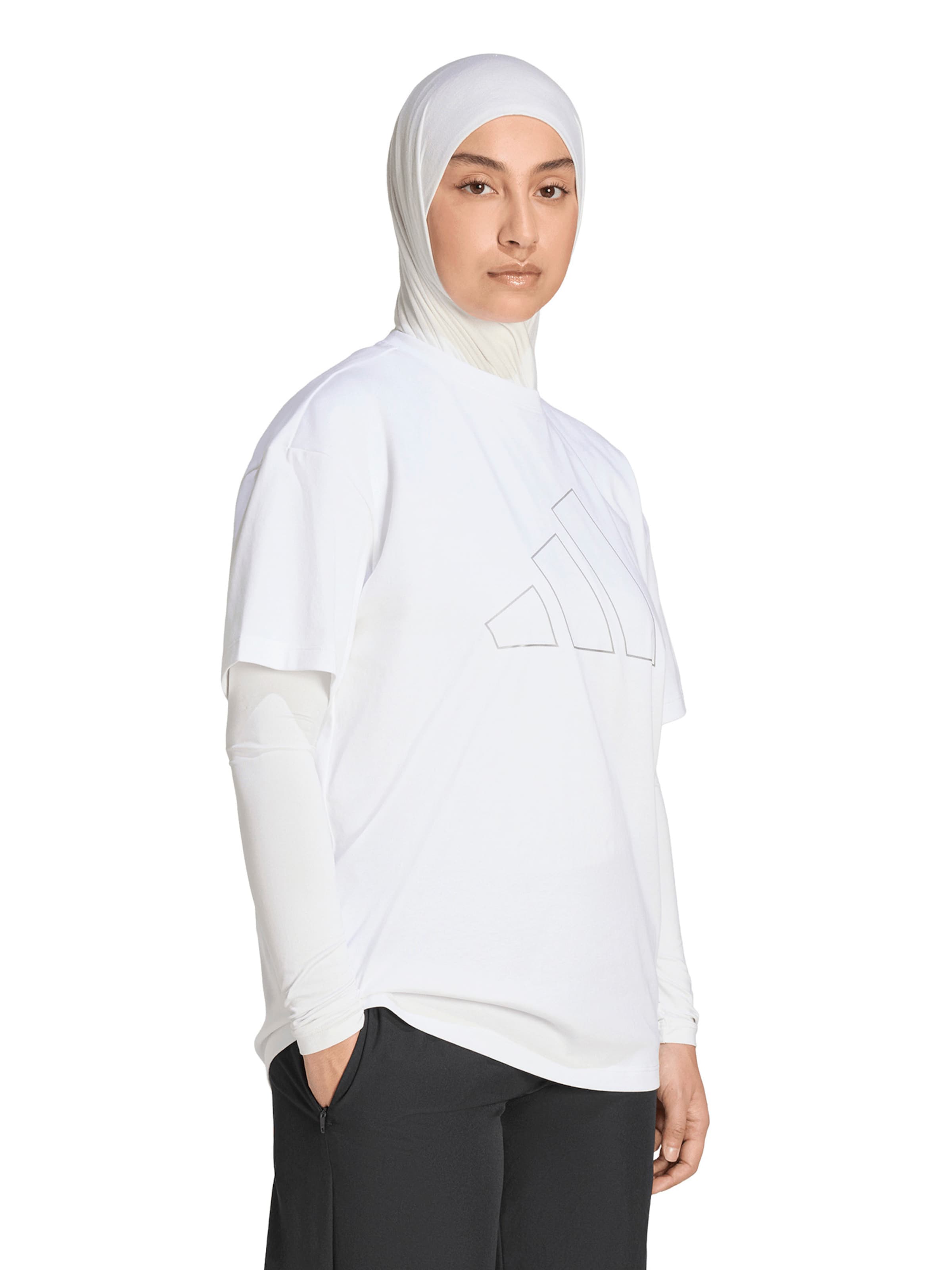 ADIDAS PERFORMANCE - Camisa funcionais 'ESS' em branco: frente